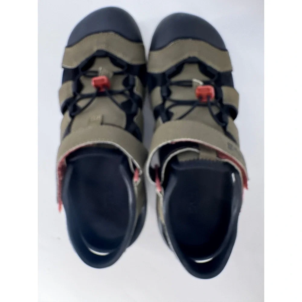 TEVA FLINTWOOD Sport Sandals Mens US 10 Water Hike Shoes Quick Dry Dark Olive
